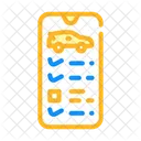 Auto Aufgabenliste Telefon Checkliste Symbol