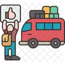 Auto Parar Hacer Autostop Icono