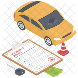 Auto Insurance Policy Icon Of Isometric Style Available In Svg