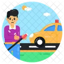Auto Kinderarbeit  Symbol