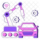 Auto Produktionslinie Forderband Gepackband Symbol
