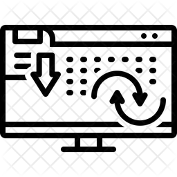 Auto Save Icon - Download in Line Style