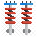 Stossdampfer Stossdampfer Federung Symbol