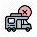 Autocaravana Prohibida Furgoneta Camper Autocaravana Icono