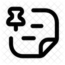 Autocollant épingle-document  Icon