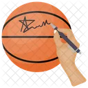 Autograph Signing Basketball Autograph Signature Icon