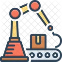 Automated Robotic Arm Manufacturing Loader Icon
