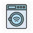 Automatic Washing Machine Washing Clothes Icon