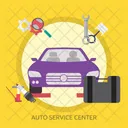 Automovel Servico Centro Ícone