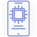 Mobile Automation Duotone Line Icon Icon