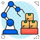 Automatisierte Produktionslinie Industrieroboter Industrielle Produktion Symbol