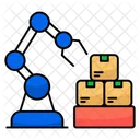 Automatisierte Produktionslinie Industrieroboter Industrielle Produktion Symbol