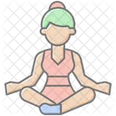 Automeditacion Icono Lineal Color Icono