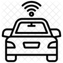 Autonomes Auto WLAN Auto Fahrerloses Auto Symbol