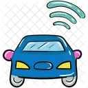 Autonomes Auto WLAN Auto Fahrerloses Auto Symbol