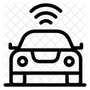 Autonomes Auto WLAN Auto Fahrerloses Auto Symbol
