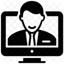 Autonomo Empleado En Linea Usuario De Internet Icono