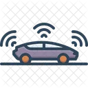 Autonomous Sensor Car Icon