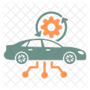 Autonomous Software Car Auto Icon