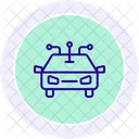 Autonomous System Color Circle Icon Icon