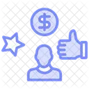 Icono De Linea Duotono De Realizacion Personal Icono