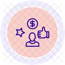 Icono De Linea De Autorrealizacion Icono