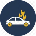 Autounfall Flamme Autonom Burnout Symbol