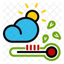 Autumn Thermometer Cloud Icon