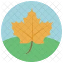 Autumn Leaf Greenery Icon
