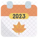Autumn 2023 Calendar Icon
