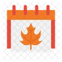 Autumn Fall Calendar Icon