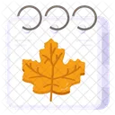 Autumn Calendar Daybook Datebook Icon