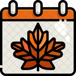 Autumn Calendar  Icon
