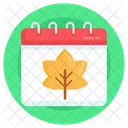 Autumn Calendar Autumn Season Reminder Icon