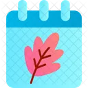 Calendar Leaf Leaves Icon