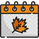 Autumn Calendar  Icon