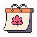 Autumn Calendar  Icon