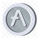 Aave Silver Cryptocurrency Crypto Symbol