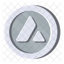 Avalanche Silver Cryptocurrency Crypto Icon