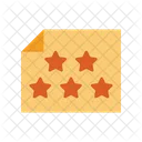 5 Estrelas Avaliacao Feedback Ícone