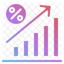 Aumento De Taxa Negocios Juros Ícone