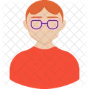 Avatar Redhead Glasses Icon