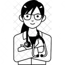 Avatar Woman Doctor Icon