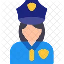 아바타 경찰 여성 아이콘