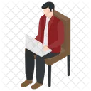 Employe Masculin Employe De Bureau Homme Daffaires Icon