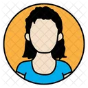 Avatar femenino  Icono