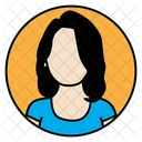 Avatar femenino  Icono