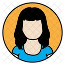 Avatar feminino  Ícone