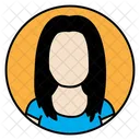 Avatar feminino  Ícone