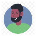 Avatar hombre barba  Icono